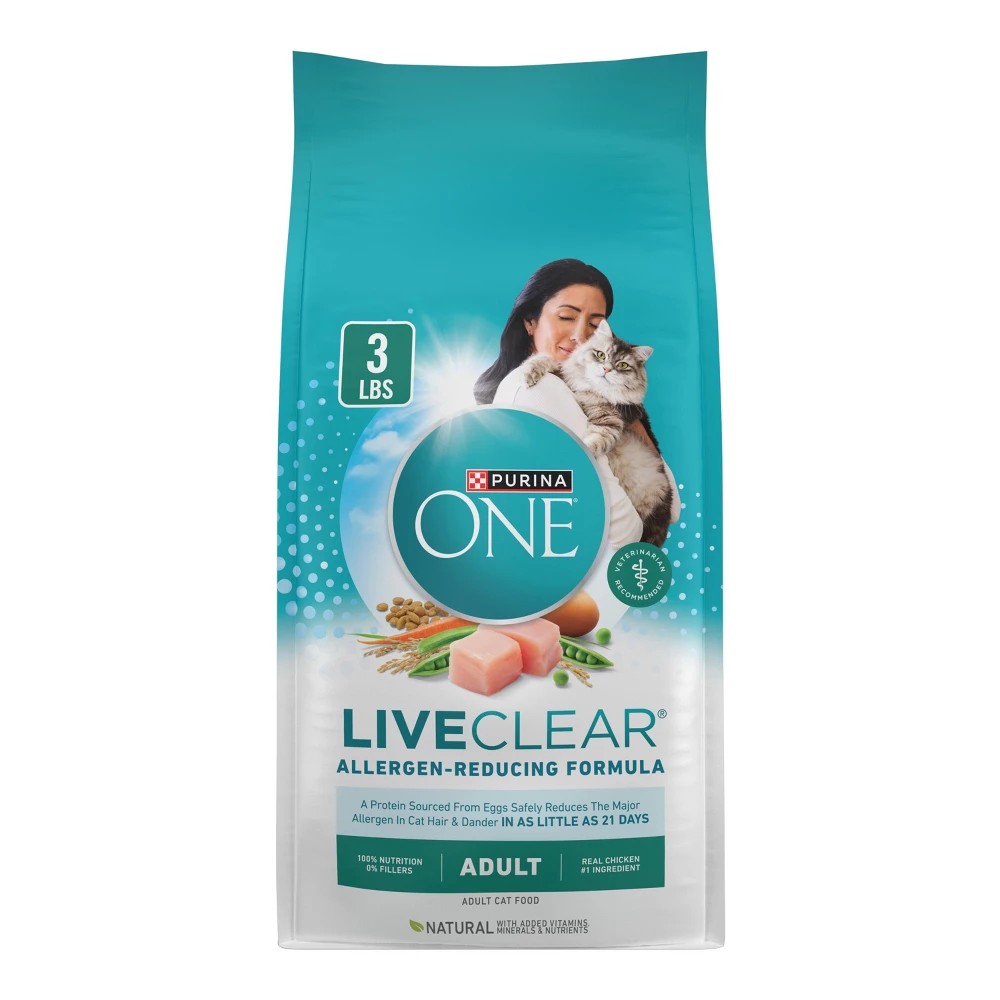 Purina ONE LiveClear Allergen Reducing Formula Chicken Adult Dry Cat Food 3 Pounds