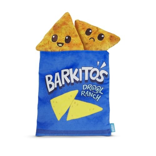 Bark Box Barkitos Drool Ranch Chip 3-Piece Squeak and Plush Dog Toy - XS/Small Default Title