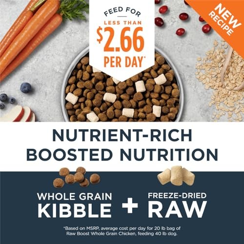 Instinct Raw Boost Chicken and Brown Rice Kibble and Freeze-Dried Raw Puppy Dog Food - 3.5 Lbs