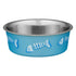 Loving Pets Bella Bowl Designer and Expressions Cat Bowl - XS Blue Skelaton