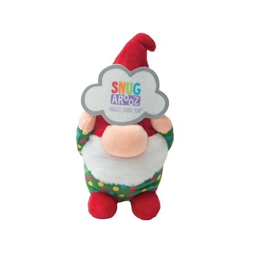 Snugarooz Holiday Snug The Gnome with Repair Patch Squeak and Crinkle Plush Dog Toy - 10 Inch