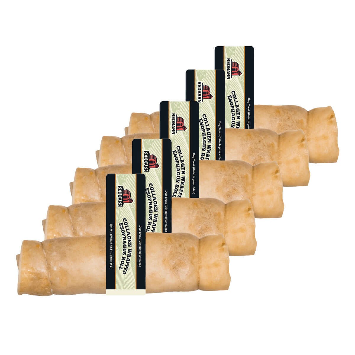 Red Barn Collagen Wrapped Esophagus Roll Natural Dog Chew - Medium Default Title
