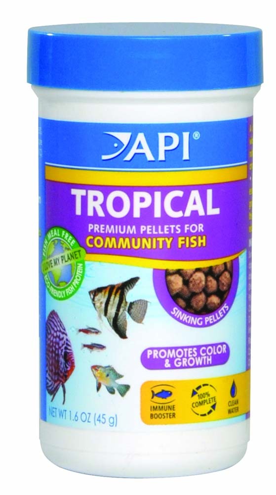 API Tropical Sinking Small Pellets Freeze-Dried Freshwater Fish Food - 1.6 Oz Default Title