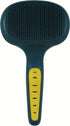 JW Pet GripSoft Grooming Self-Cleaning Dog Slicker Brush - Gray/Yellow - Large Default Title