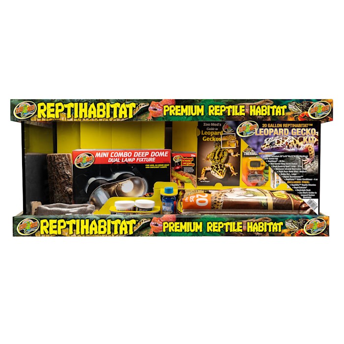 Zoo Med Laboratories ReptiHabitat Glass Cage Leopard Gecko Terrarium Kit - 20 Gallons - L:30 X W:12 X H:12 Inches Default Title
