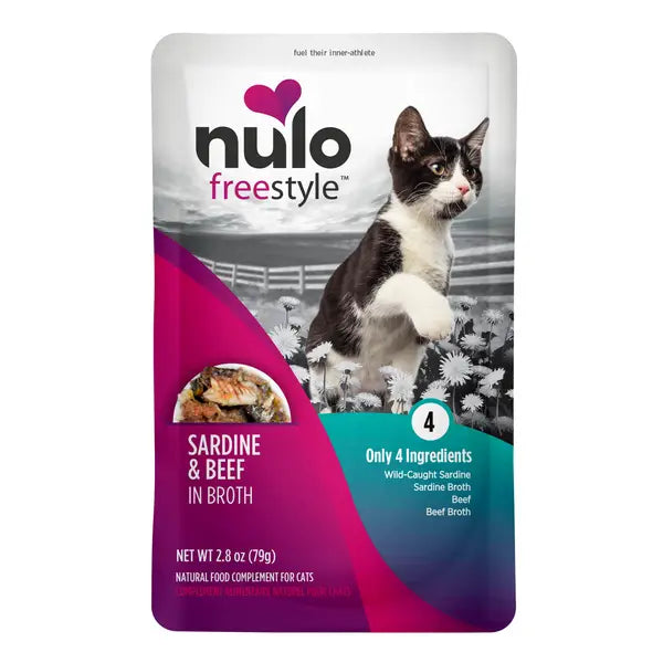 Nulo Freestyle Grain-Free Sardine Beef in Broth Wet Cat Food Topper - 2.8 Oz - Case of 24 Default Title