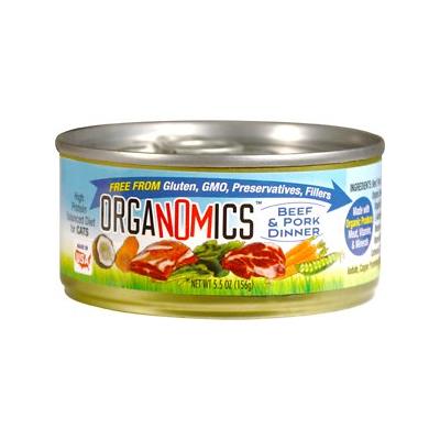 Evanger's Organomics Beef and Pork Dinner Canned Cat Food - 5.5 Oz - Case of 24 Default Title