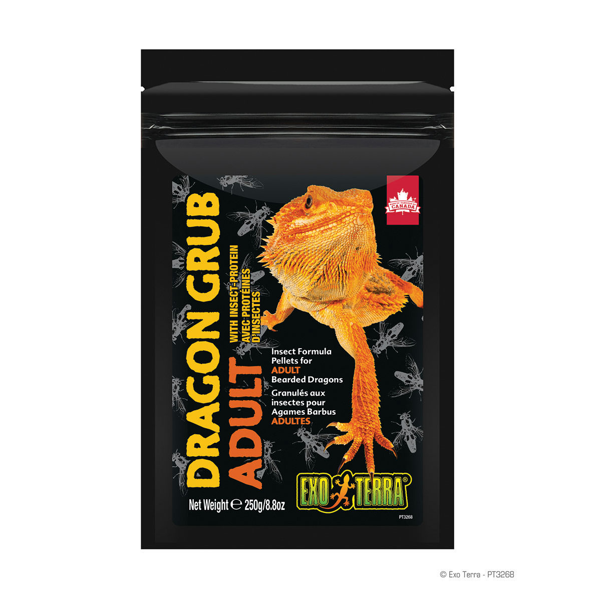Exo Terra Adult Grub High-Protein Bearded Dragon Reptile Food with Black Soldier Fly Larvae - 8.8 Oz Default Title