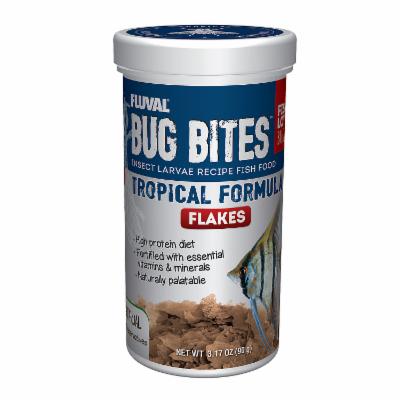 Fluval Bug Bites Insect Flakes for Tropical Small-Medium Fish Food 3.17 Ounce
