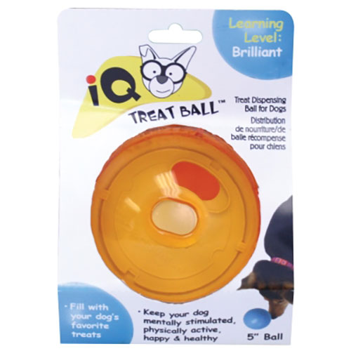 OurPets IQ Treat Ball Treat Dispensing Interactive Puzzle Ball Dog Toy Large - 5 Inch