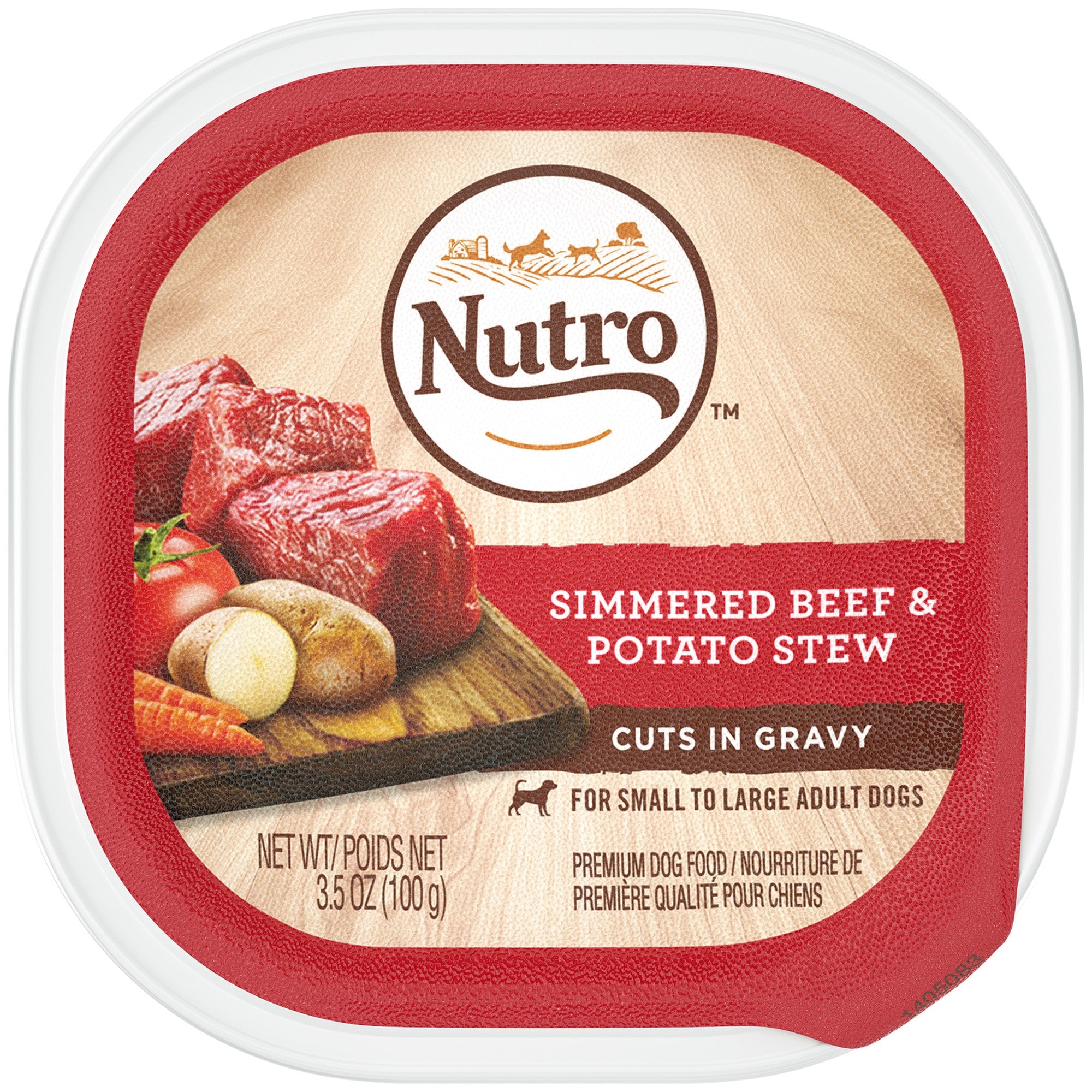 Nutro Grain-Free Simmered Beef and Potato Stew Cuts in Gravy Wet Dog Food Trays - 3.5 Oz - Case of 24 Default Title