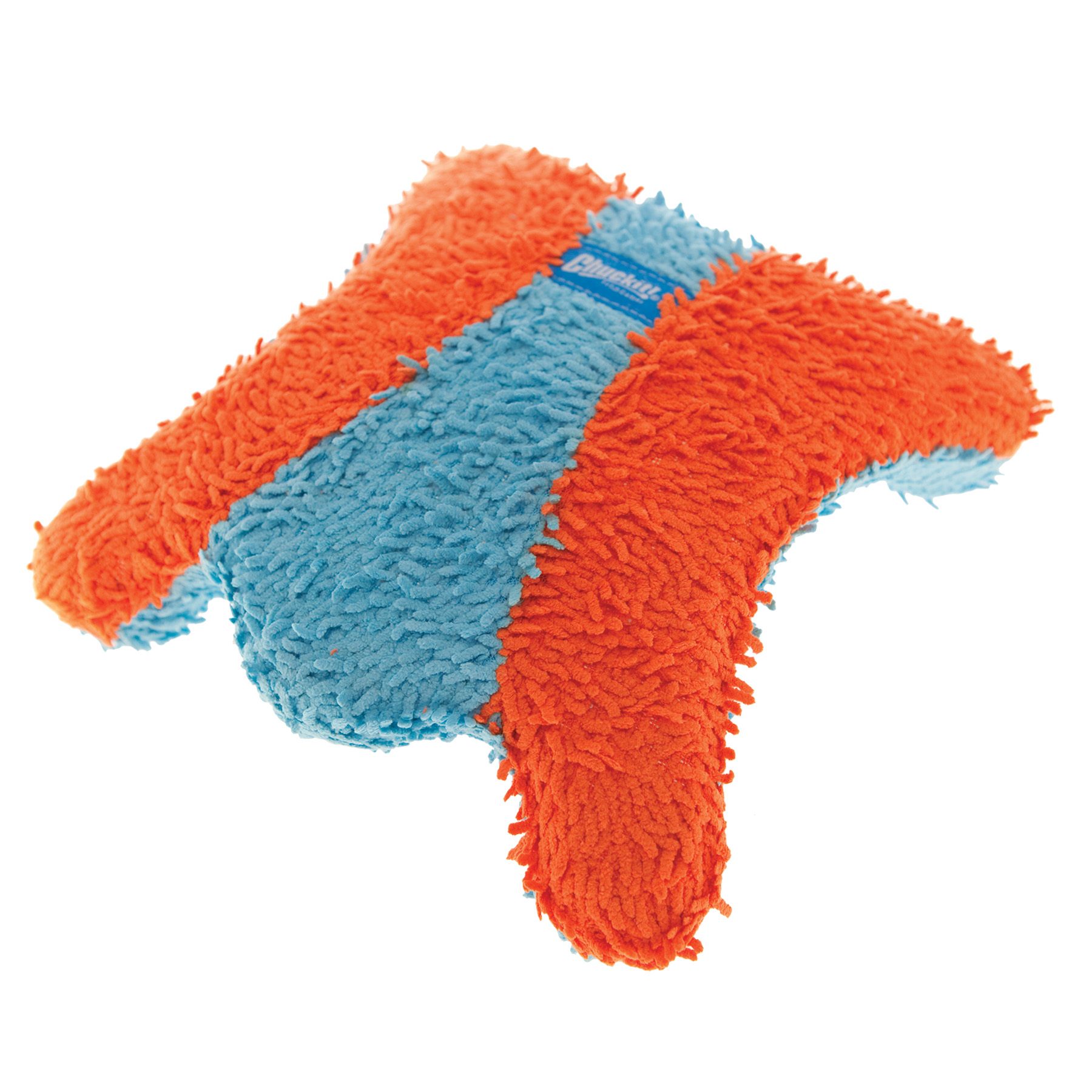 Chuckit! Petmate Indoor Fly Squirrel Microfiber Chenille Dog Toy - Orange and Blue - 9 Inch
