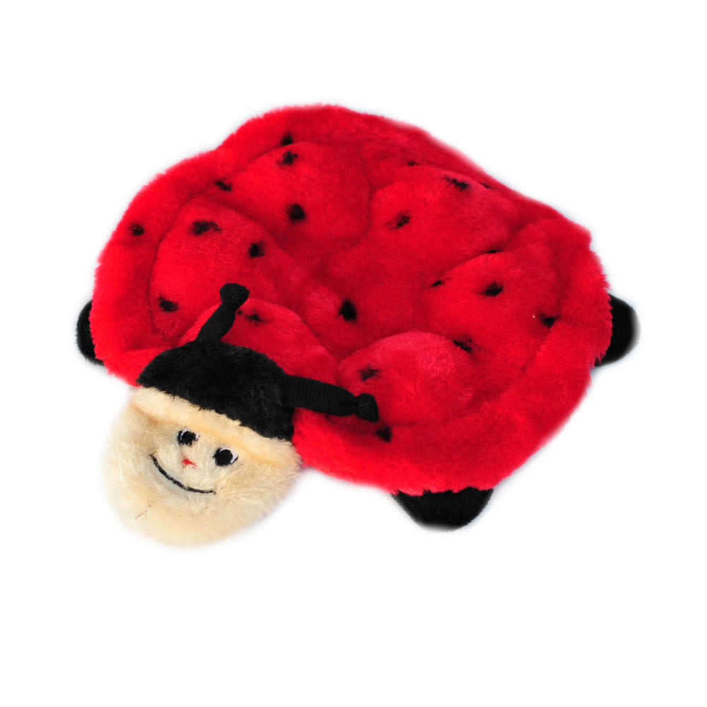 Zippy Paws Squeakie Crawler Betsey Ladybug Stuffing-Free Plush and Squeak Dog Toy - Medium - 10 Inch