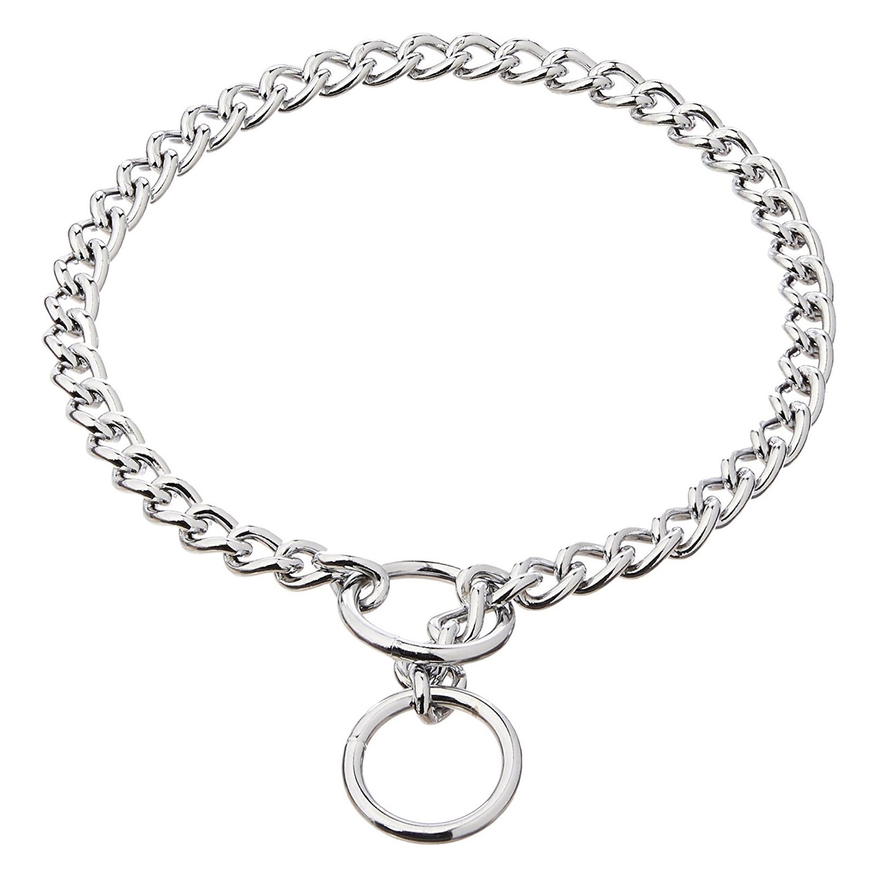 Coastal Titan Extra-Heavy Metal Choke Training Dog Collar - Chrome L:20 X W:3/4 Inch