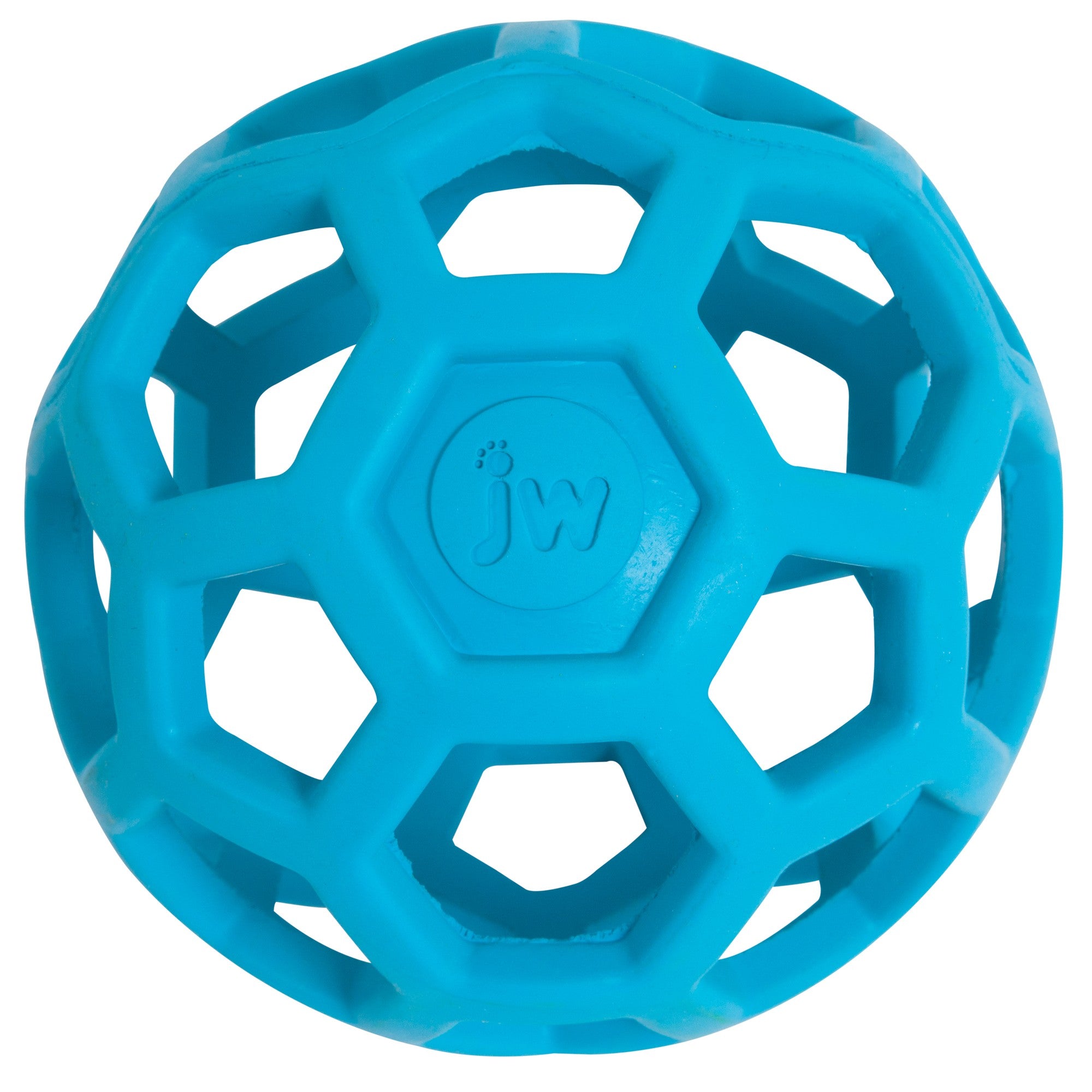 JW Pet HOL-EE Roller Puzzle Ball Chew and Fetch Rubber Dog Toy - Assorted Color Medium - 5 Inch