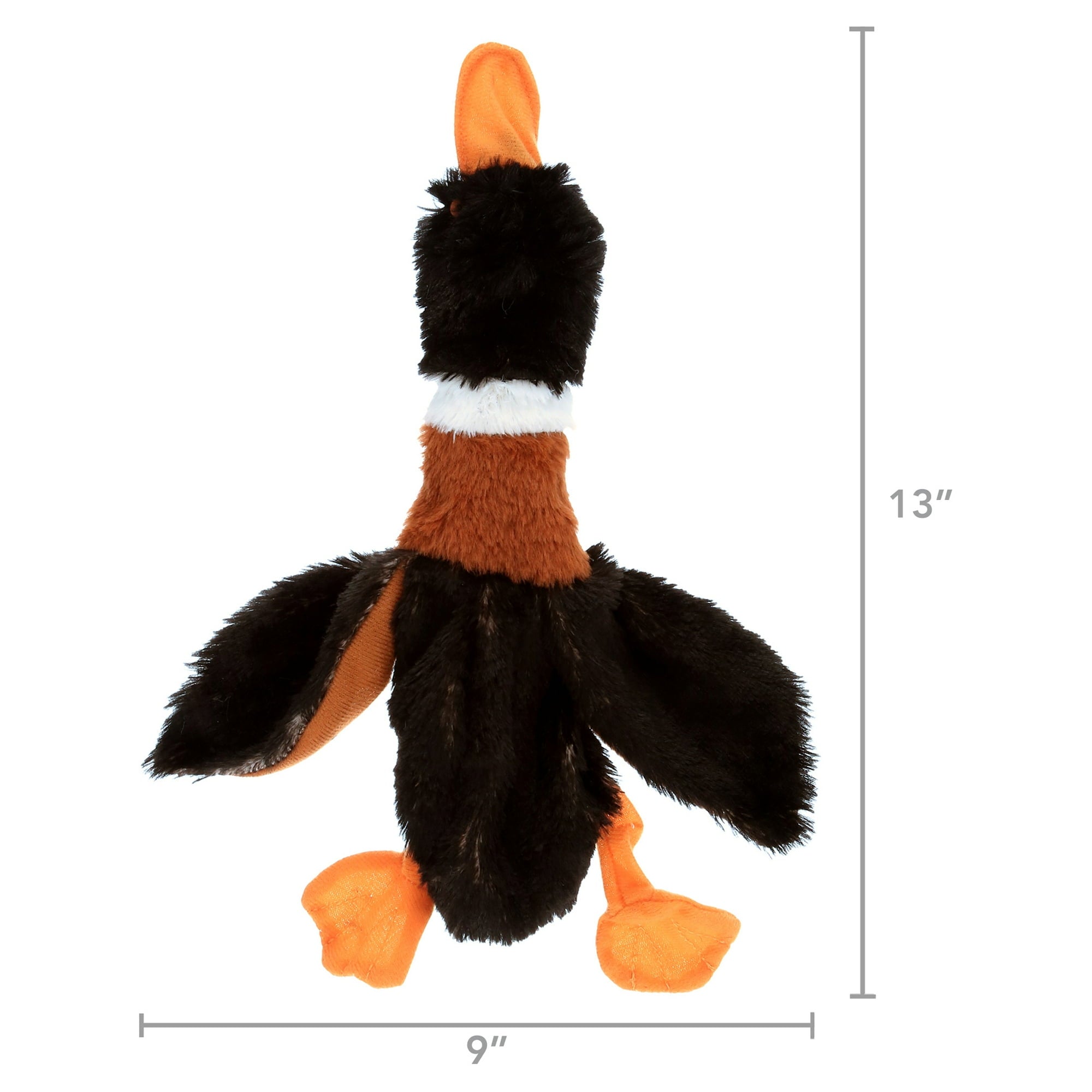 Ethical SPOT Skinneeez Stuffing-Free Mallard Duck Squeak and Soft Dog Toy - Small - 14.5 Inch