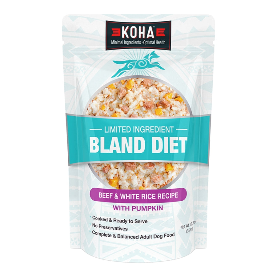 Koha Limited Ingredient Diet Bland Beef and Rice with Pumpkin Wet Dog Food Pouch - 12.5 Oz - 6 Pack