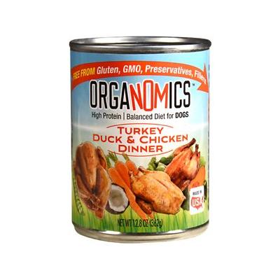 Evanger's Organomics Turkey Duck and Chicken Dinner Canned Dog Food - 12.8 Oz - Case of 12 Default Title