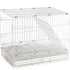 Prevue Pet Products Stainless Steel Travel Bird Cage with Perch and 2 Cups - White - L:20 X W:12.5 X H:15.5 Inches
