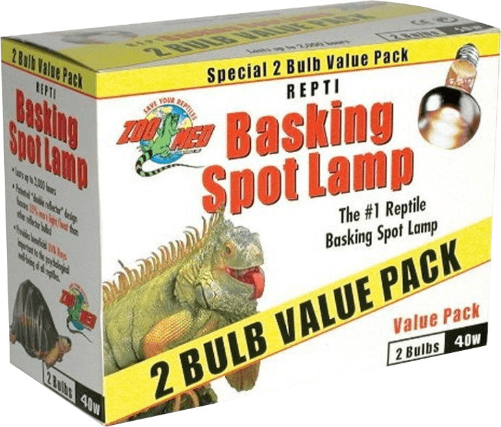Zoo Med Laboratories Repti Basking and Lighting Reptile Spot Lamp - 2 Count - 40 Watt Default Title