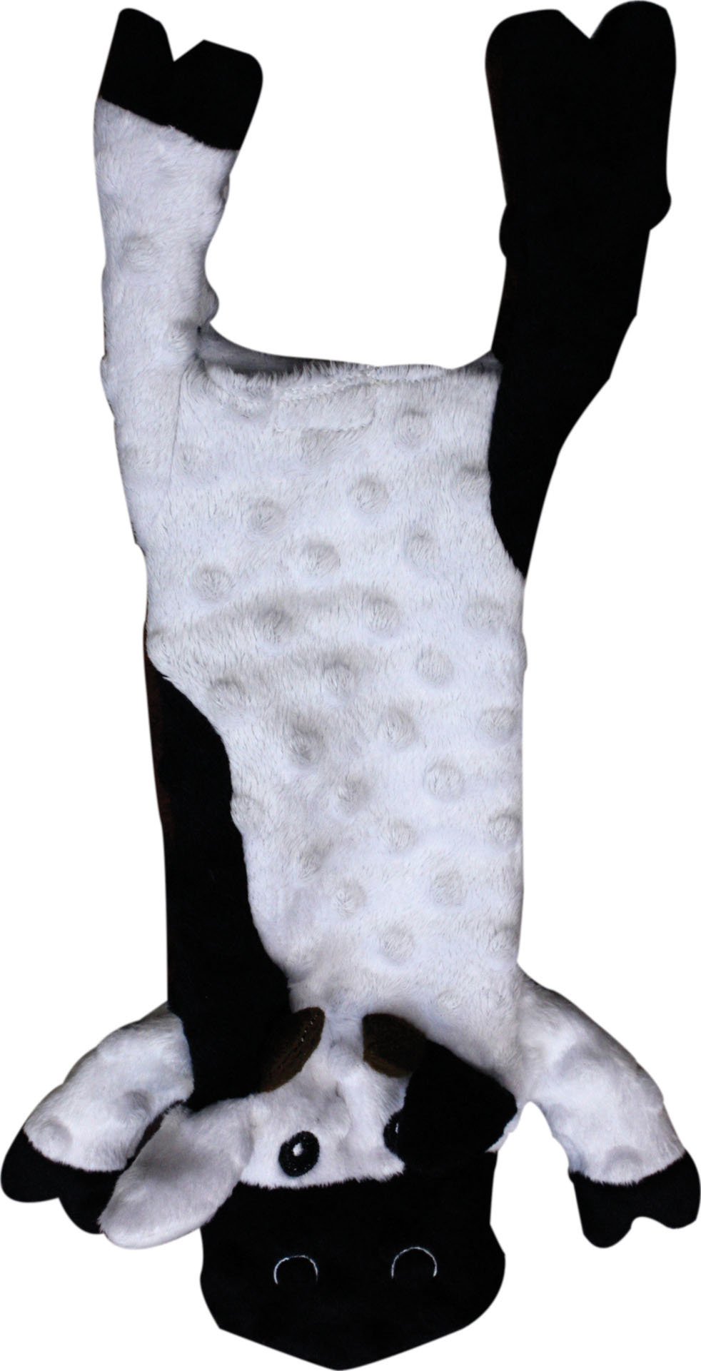 Ethical SPOT Skinneeez Extreme Stuffing-Free Water Bottle Inserting Cow Squeak and Crunch Soft Dog Toy - 14 Inch Default Title