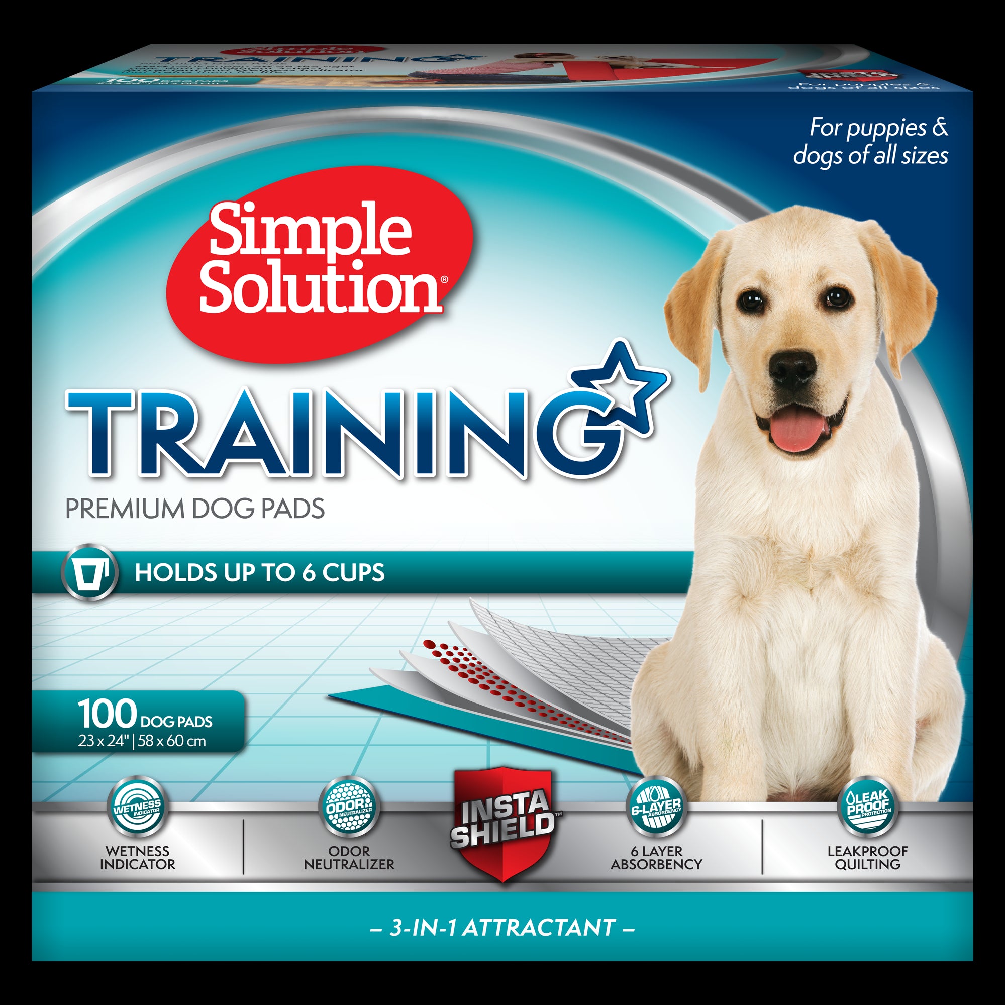 Simple Solution Original Leak-Proof Odor-Control Absorbant Training Pads - Large - 100 Pack - L:23 X W:24 Inches Default Title
