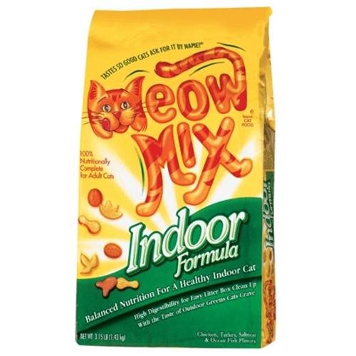 Meow-Mix Indoor Health Chicken Turkey Salmon and Oceanfish Blend Adult Dry Cat Food - 3.15 Lbs - Case of 4 Default Title