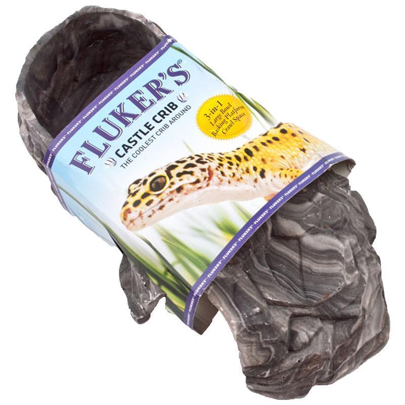 Fluker's Reptile Castle Crib Basking Platform Décor for Reptiles and Amphibians - Large Default Title