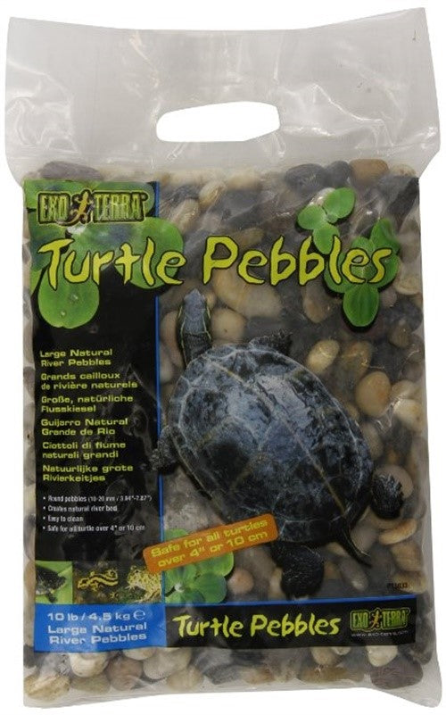 Exo Terra Small Natural River Pebbles Aquarium and Turtle Gravel - 10 Lbs Large Pebbles