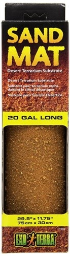Exo Terra Desert Sand Mat Terrarium Substrate and Décor 20 Gallon - L:29.5 X W:11.75 In