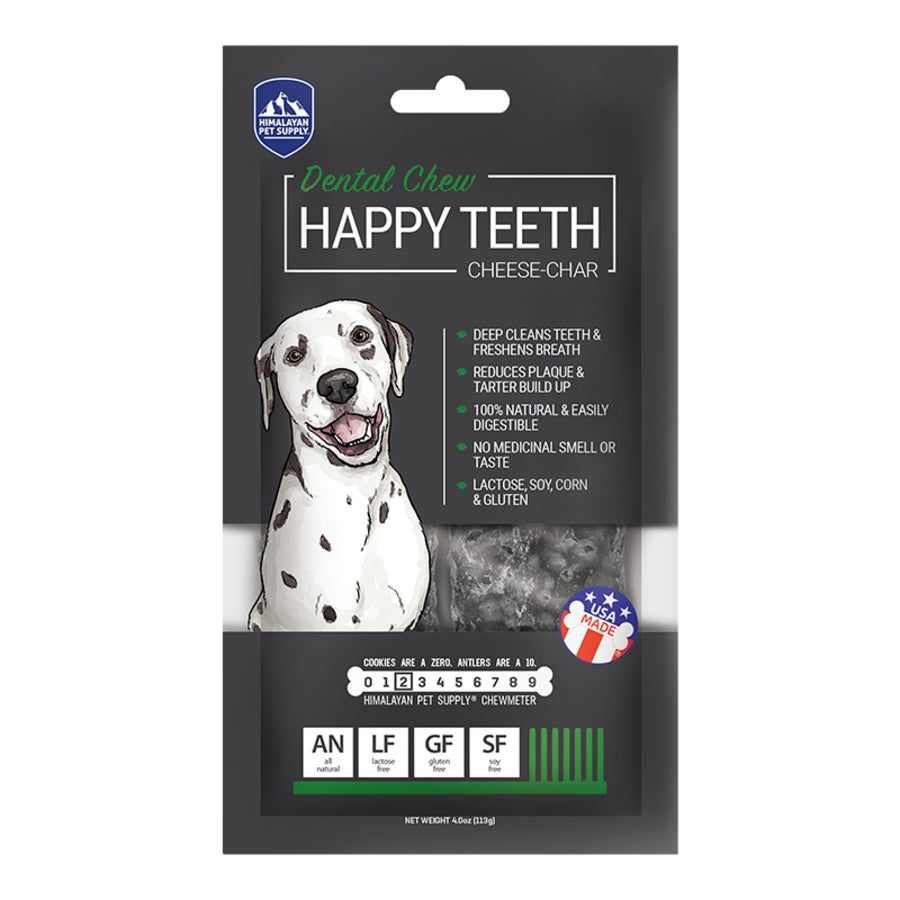 Himalayan Dog Chew Cheese-Char Charcoal and Cheese Flavored Dental Dog Chews - 4 Oz