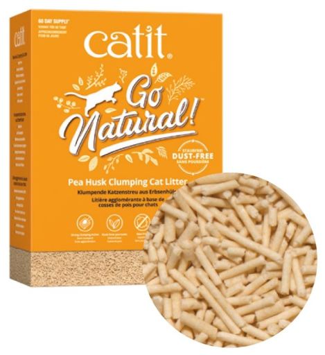 Catit Go Natural Plant-Based Pea Husk Vanilla Scented Clumping Cat Litter - 12.3 Lbs Default Title