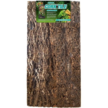 Zoo Med Laboratories Natural Cork Tile Background Terrarium Décor - Brown L:18 X W:36 Inches