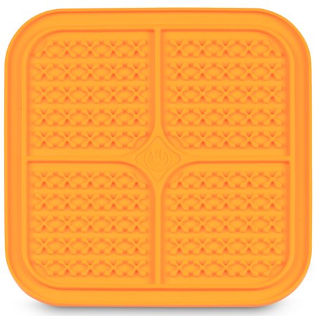Pet Zone Boredom Busters Endulge Slow-Feeding Licking Mat - Orange Large