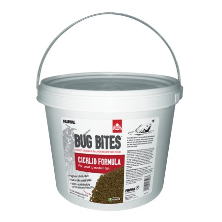 Fluval Bug Bites Insect Cichlid Formula Granules for Small-Medium Sized Fish Food 3.74 Pounds
