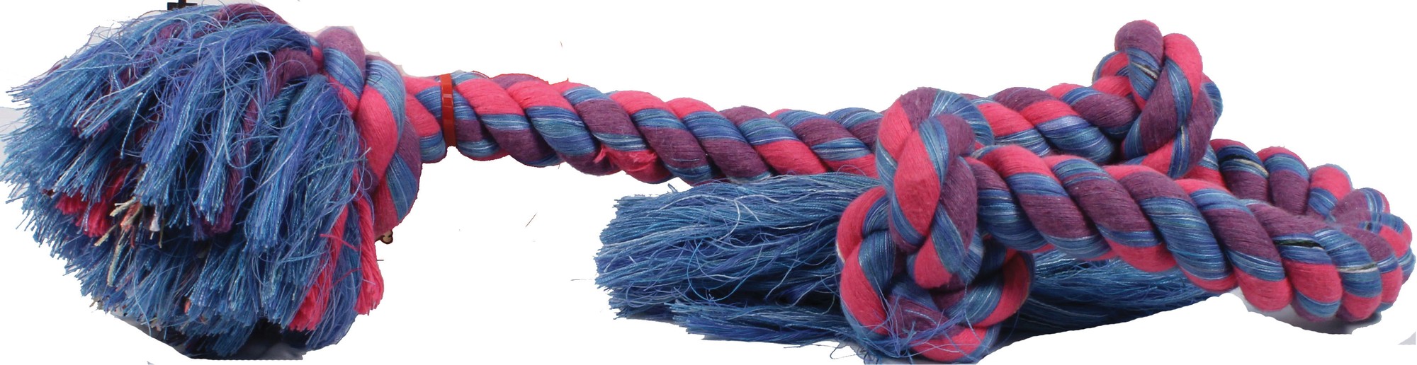 Mammoth Pet Products 3-Knotted Cotton Rope and Tug Dog Toy - Multi-Color Extra Large - 36 Inch
