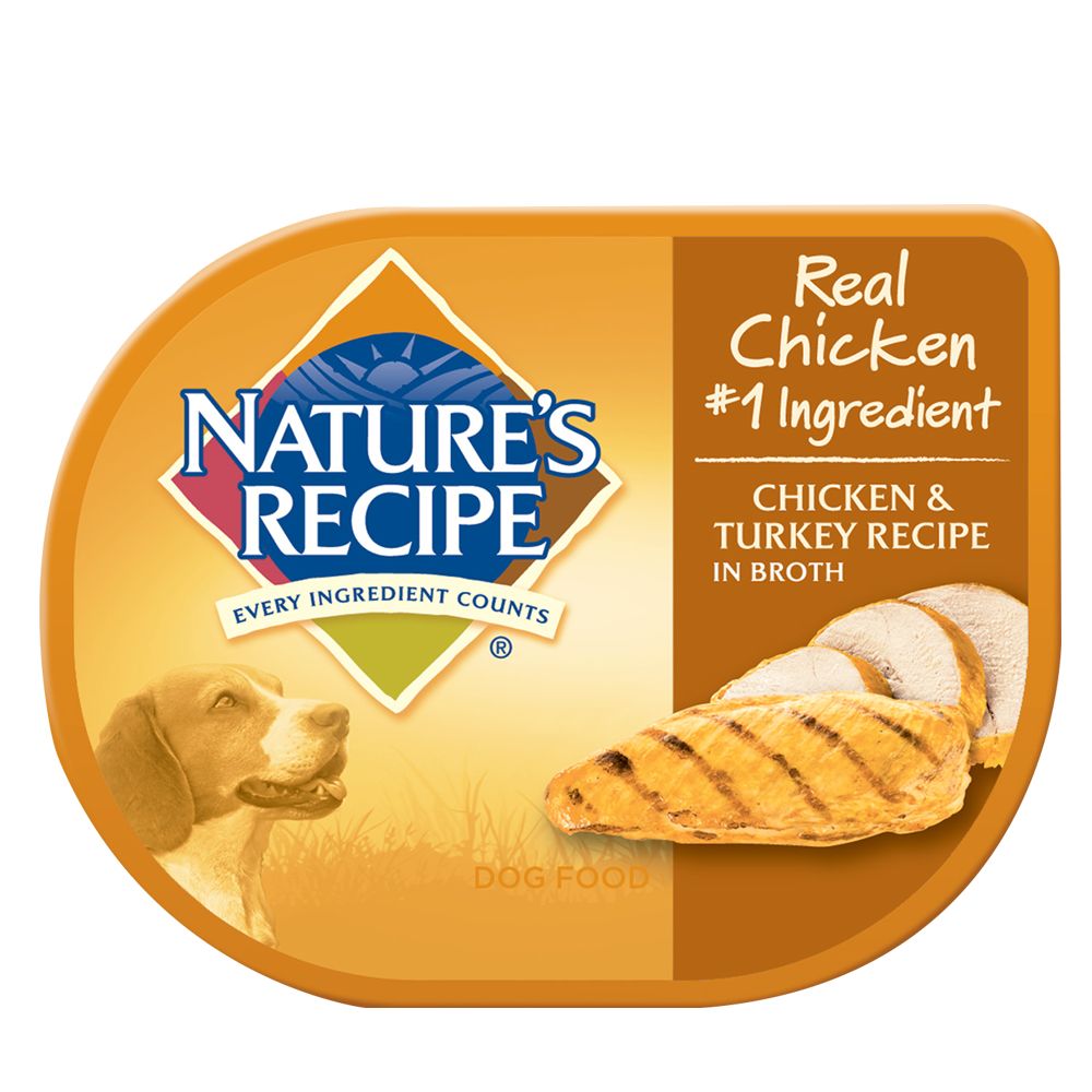 Nature's Recipe Grain-Free Chicken and Turkey in Broth Wet Dog Food Trays - 2.75 Oz - Case of 12 Default Title