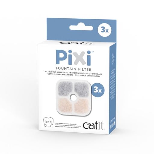 Catit PIXI Water Fountain Replacement Filters for PIXI Cat Fountains 3 Pack