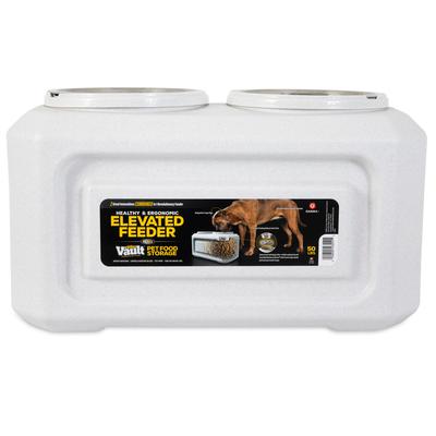 Gamma2 Petmate Vittles 2-in-1 Elevated Cat and Dog Feeder Bowl and Food Container - Up to 50 Lbs Food Storage Default Title