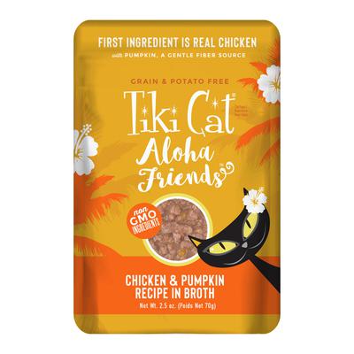 Tiki Cat Aloha Friends Grain-Free Chicken and Pumpkin Puree Wet Cat Food Pouch - 2.5 Oz - Case of 12 Default Title