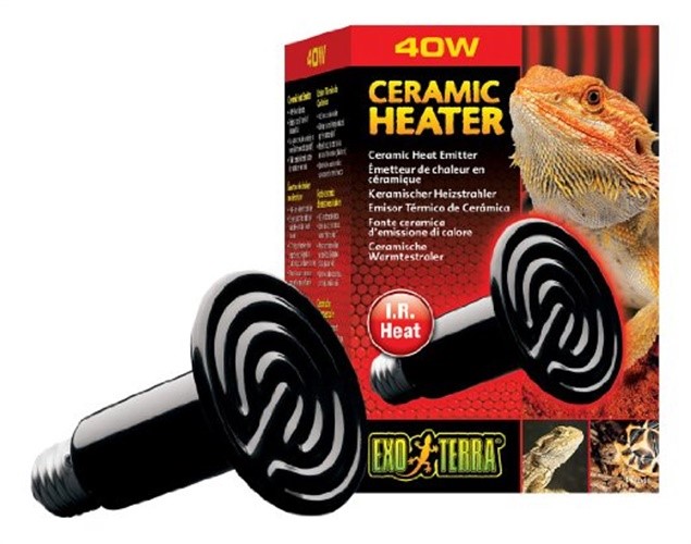 Exo Terra Ceramic Reptile Infrared Lamp Heater - 110V 40 Watt