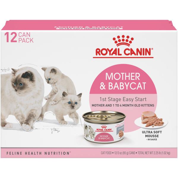 Royal Canin Feline Health Nutrition Mother and Baby Cat Ultra-Soft Mousse in Sauce Canned Cat Food - 3 Oz - 12 Pack - Case of 4 Default Title