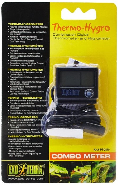 Exo Terra Combination Digital Thermometer and Hygrometer with Remote Sensor Default Title