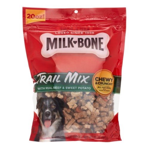 Milk-Bone Trail Mix Beef and Sweet Potato Chewy and Crunchy Dog Treats - 20 Oz - Case of 4