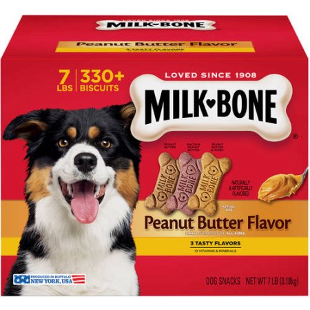 Milk-Bone Peanut Butter Flavored Dog Biscuit Treats - Variety Pack - Small/Medium - 7 Lbs