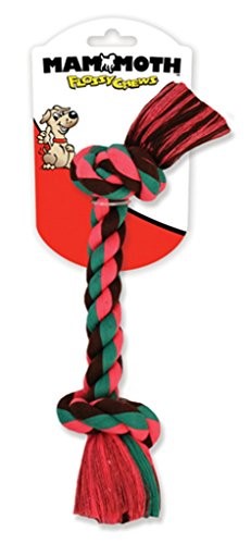 Mammoth Pet Products Flossy Bone Cotton Rope Dog Toy Multi-Color Small - 9 Inch