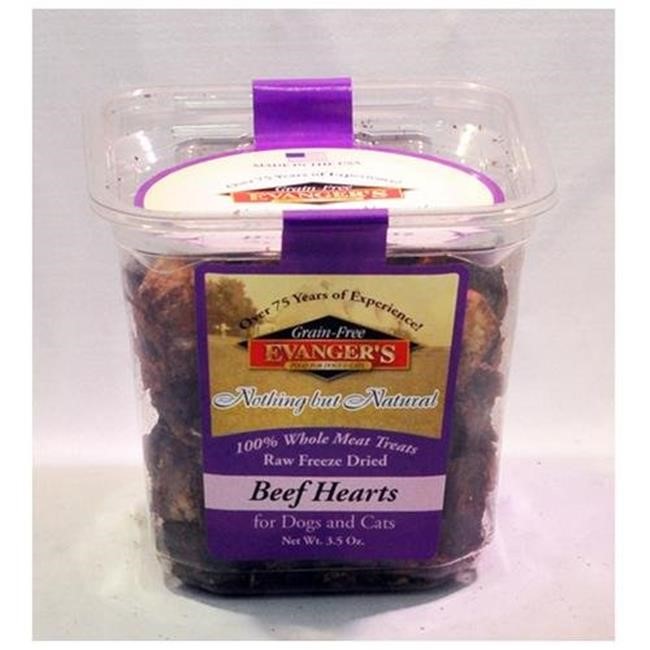 Evanger's Nothing But Natural Grain-Free Gently Freeze-Dried Beef Hearts Natural Dog Chews - 3.5 Oz Default Title