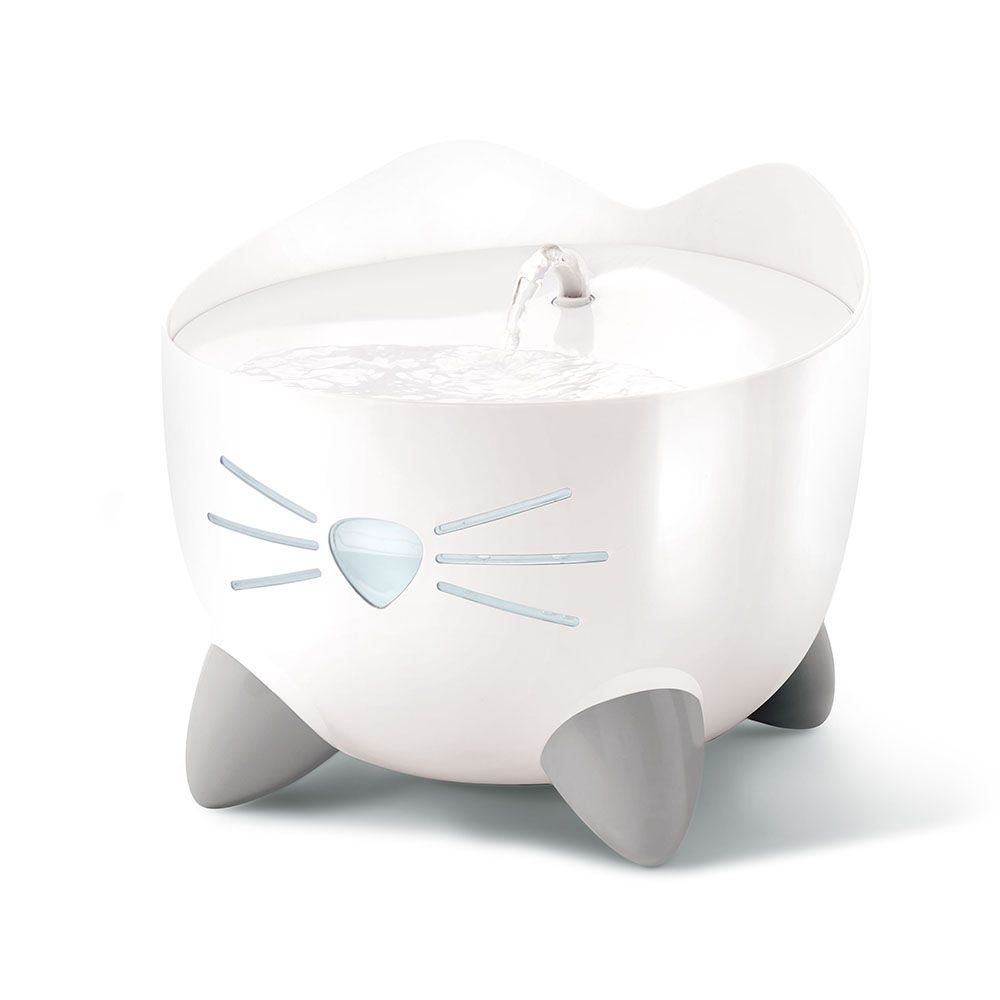 Catit PIXI Ergonomic Cat Water Drinking Fountain with Water Indicator - 2.5 Ltr White
