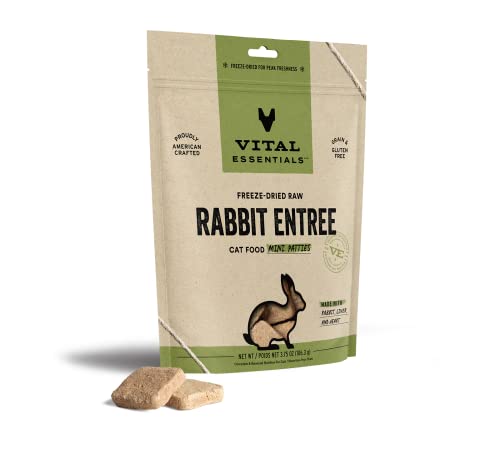 Vital Essential's Grain-Free Rabbit Entrée Mini Patties Freeze-Dried Cat Food - 8 Oz  