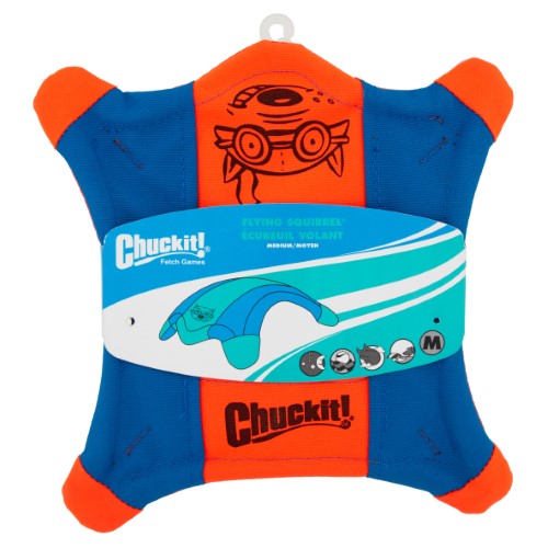 Chuckit! Flying Squirrel Glow-in-the-Dark Fetch Floating Dog Toy - Medium - Assorted 3 Pack